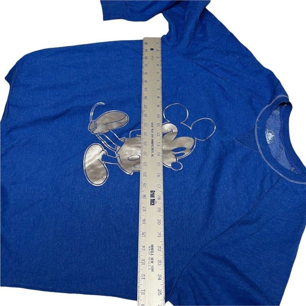 Disney World Wishes Sweatshirt Mickey Mouse Foil Jersey Ears Lounge - Picture 4 of 11